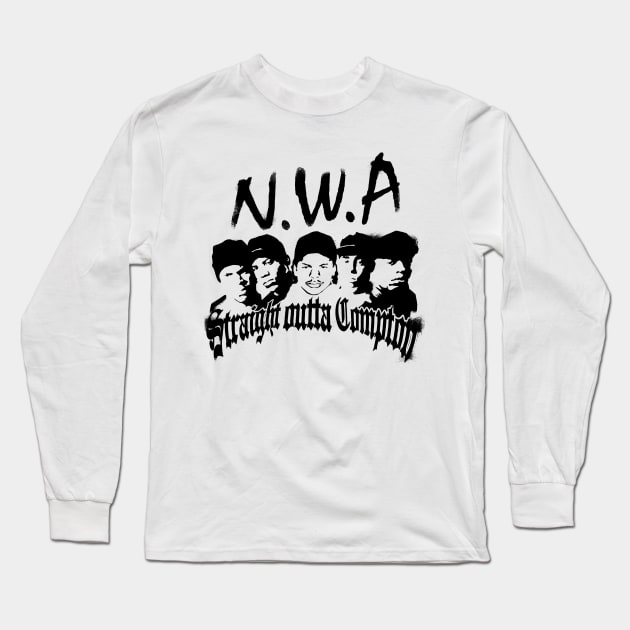 Straight Outta Compton Vintage Poster Long Sleeve T-Shirt by TraphicDesigning